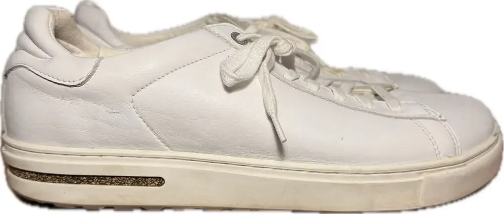Birkenstock Bend Low White Leather Sneakers Women's 8-8.5 EU 41 Regular READ